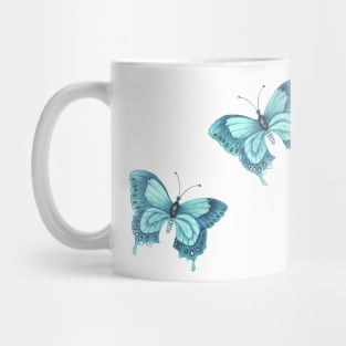 Turquoise butterfly, blue emperor Mug